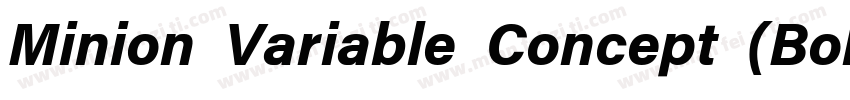 Minion Variable Concept (Bold)字体转换